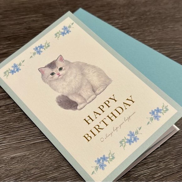 Persian Kitten Cat Birthday Card ❘ Celebrate Card ❘ Happy Birthday Card - Picture 1 of 6